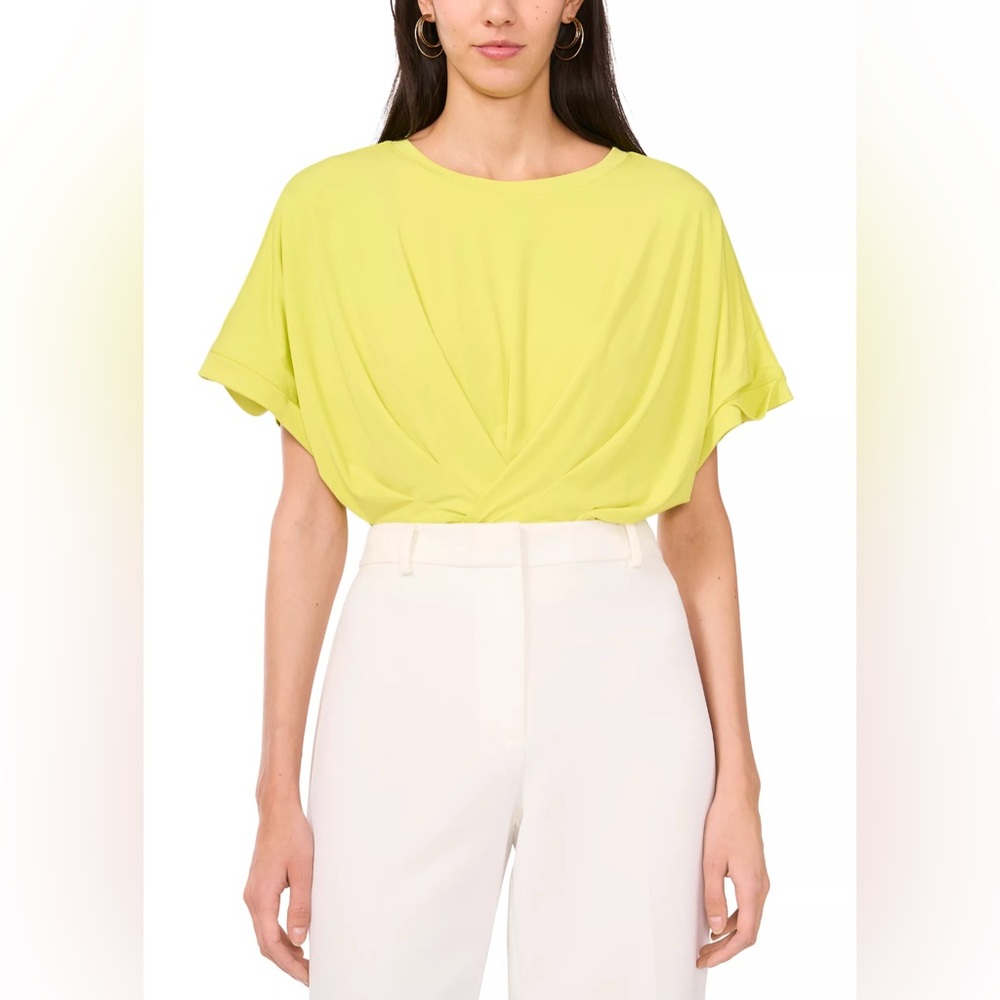 Brand New Vince Camuto Women's Dolman Sleeve Lime Green Top, Size Medium, NWT